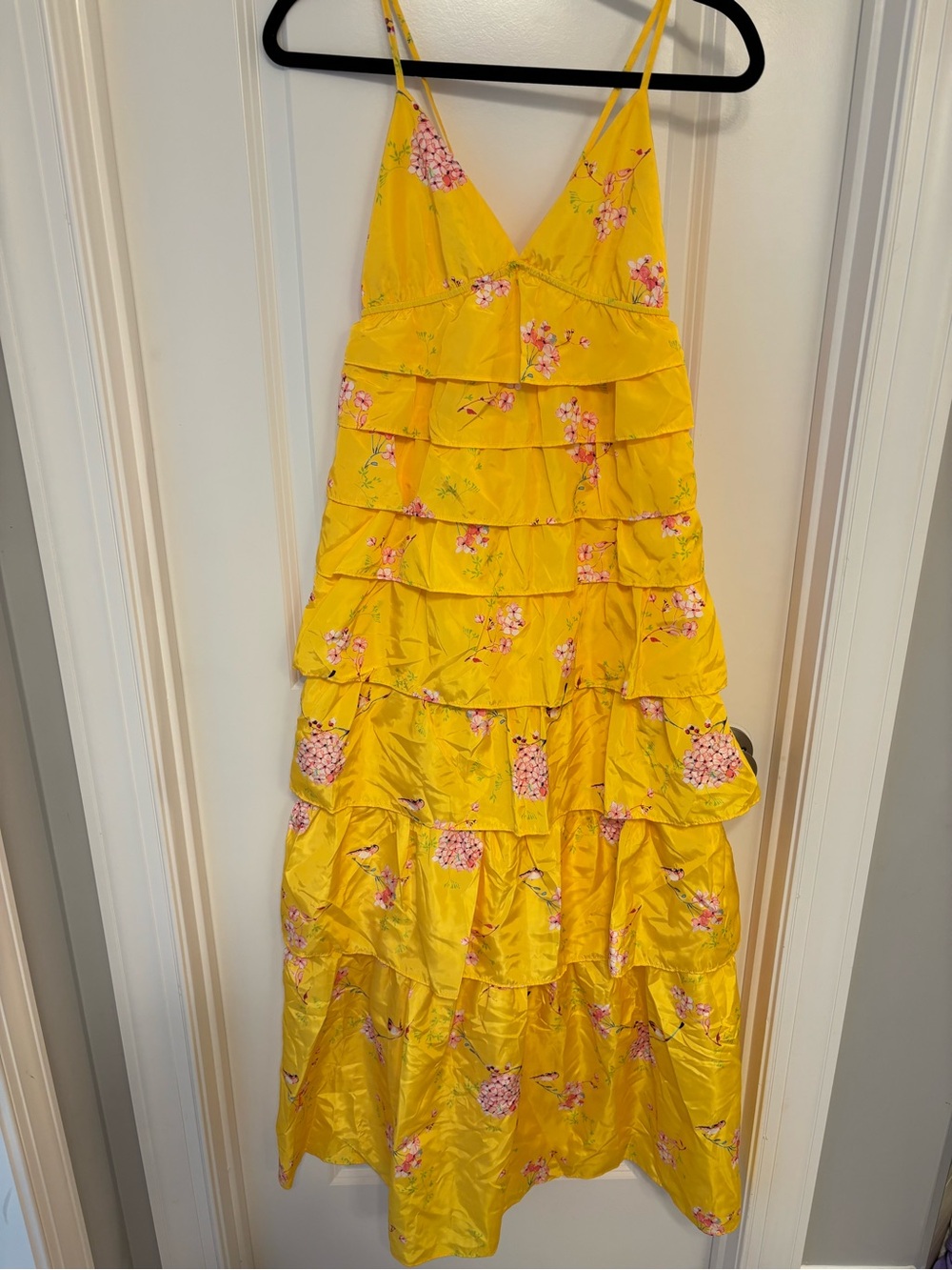 Buddy Love Yellow Floral Tiered Maxi Dress - Picture 3 of 4